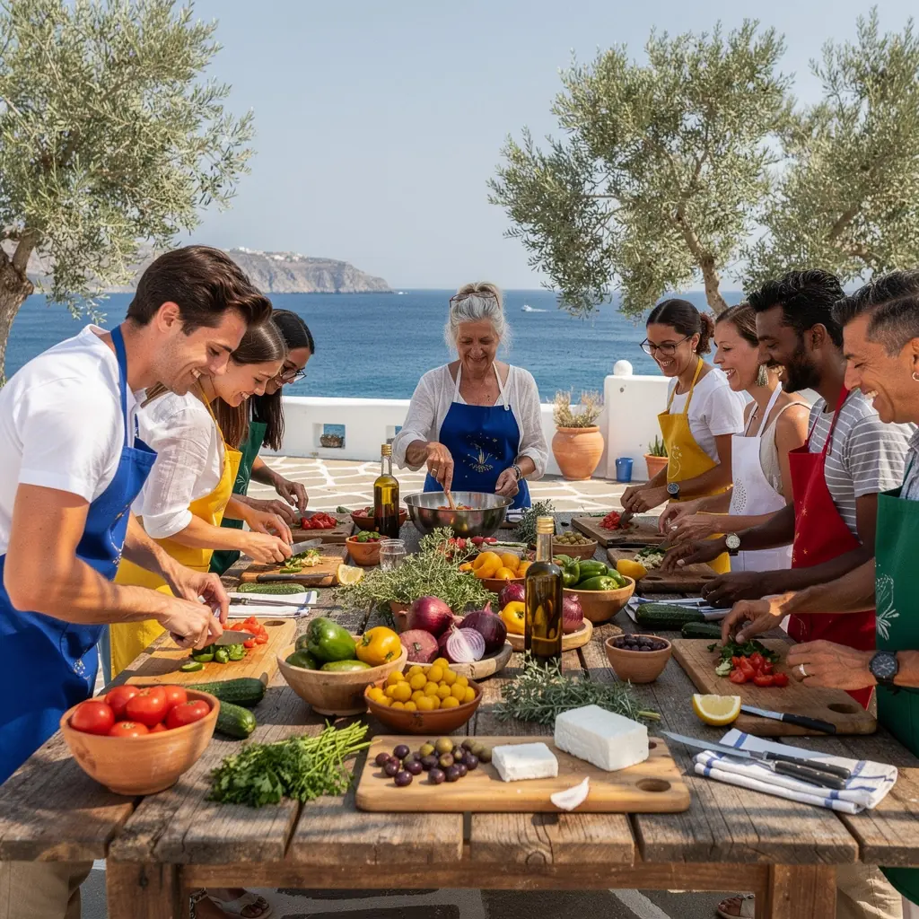 Φρέσκα λαχανικά και φρούτα σε καλάθι στην ελληνική ύπαιθρο